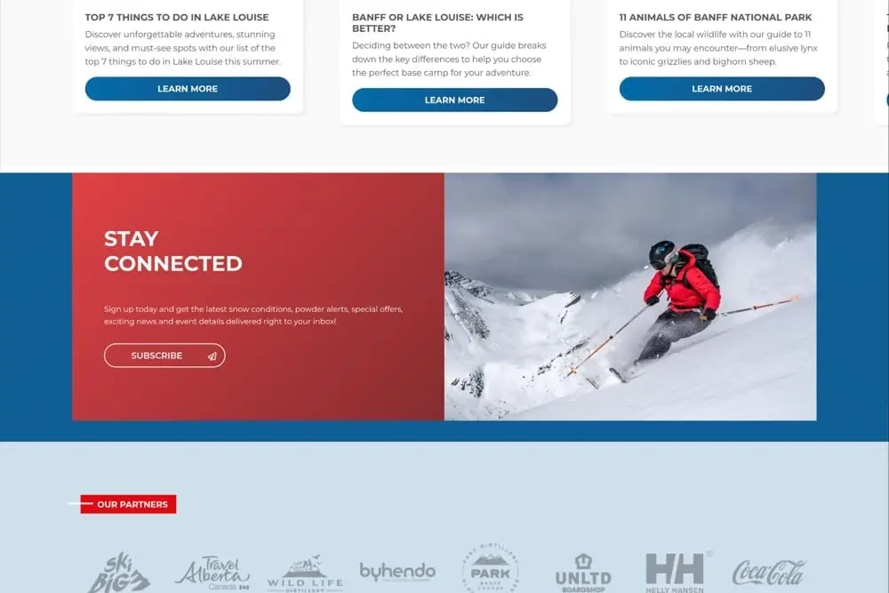 Website newsletter screenshot using the Boundary Bowl action photo.