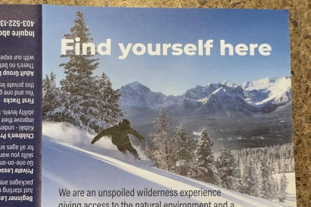 Trail map using the snowboard powder image.